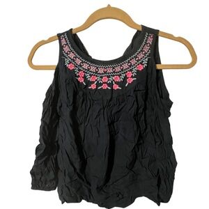 ABERCROMBIE KIDS COLD SHOULDER EMBROIDERED FLORAL TOP SIZE MEDIUM / 12